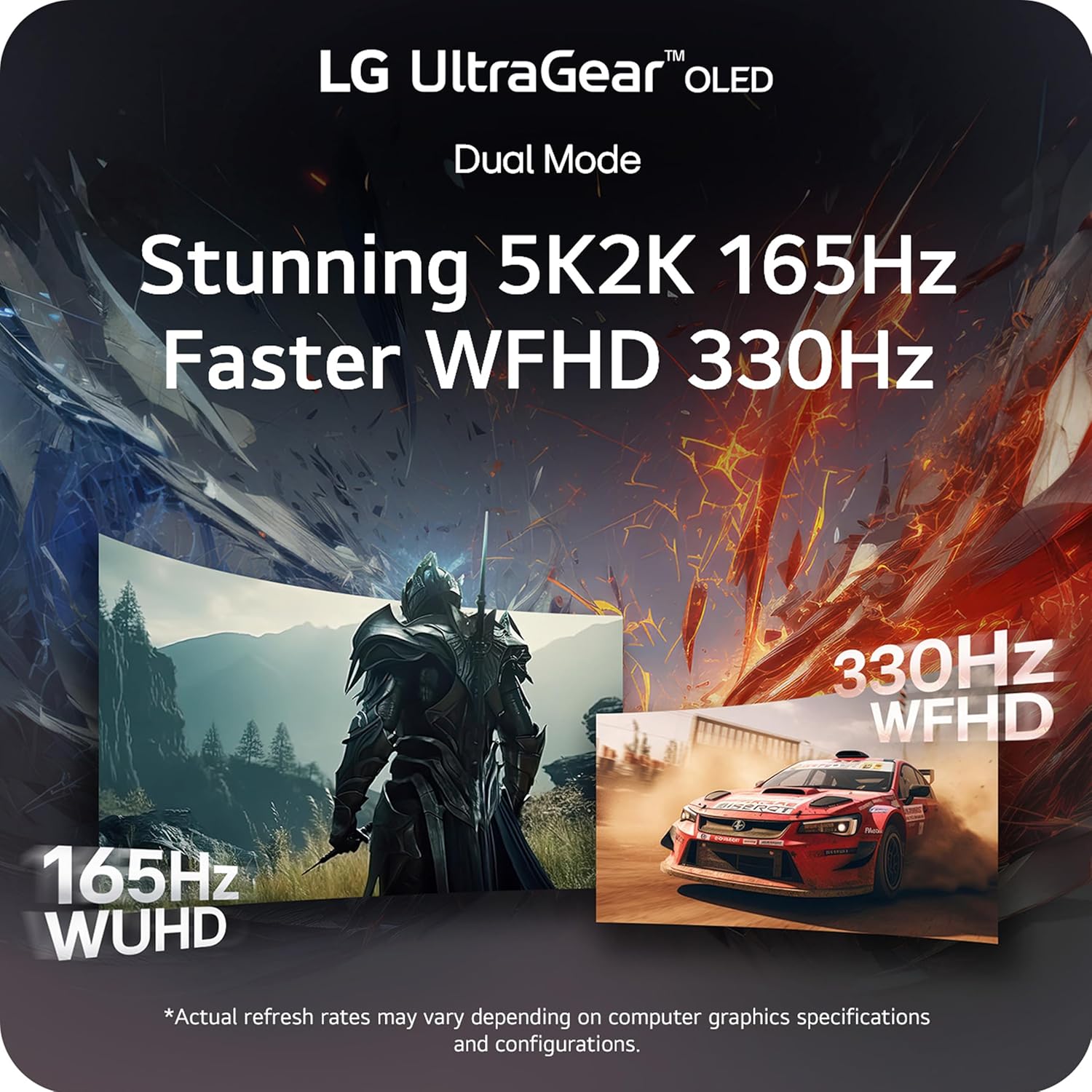 LG 45GX950A-B 45-inch Ultragear 5K2K WUHD (5120 x 2160) OLED Curved Gaming Monitor  Dual-Mode  165Hz  0.03ms  NVIDIA G-Sync  AMD FreeSync Premium Pro  HDR True Black 400  USB Type-C 90W  DP2.1