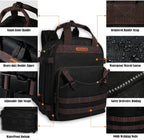 WELKINLAND 90-Pockets Electrician Backpack, Wax-Canvas Tool Backpacks Heavy Duty, Convenient Work Tool Back pack With Pockets