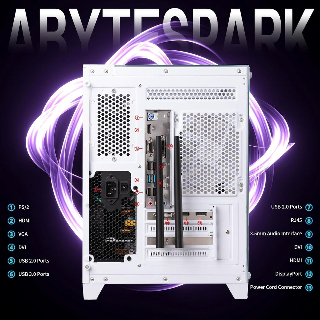 Prebuilt Gaming PC Desktop Computer Intel Core i7 Desktop Operating at A Frequency of 3.4-3.9 GHz RX590 Graphics Card with 8GB GDDR5 Video Memory 16GB RAM  512GB SSD WiFi 5.0 RGB Fan x4