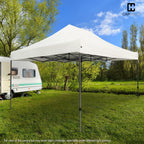 CAPHAUS 10ft x 20ft Commercial Grad Pop Up Outdoor Canopy Easy Up Tent, Heavy-Duty, Instant Folding Shelter with Wheeled Carry Bag and Weight Bags, Portable for Camping, Patio, Parties, White