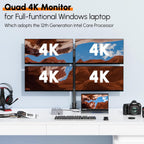 TobenONE DisplayLink Docking Station Triple Monitor with 120W Power Adapter  Triple 4K Display for MacBook Pro/Air  Thunderbolt 4/3  USB-C Windows(3X HDMI  3X DP  2xUSB-C  4xUSB 3.2  SD/TF)