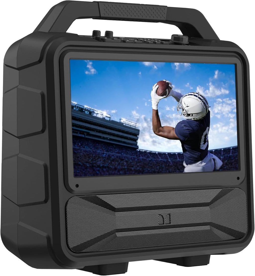 Monster Vision 2 | Portable Entertainment System with 15.6" 1080p Display & 60W Speakers | up to 25 Hours of Playtime | Dual HDMI Ports | Includes 3ft USB-C to HDMI Cable | Portable TV