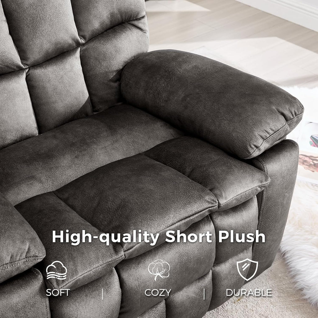 Power Lift Recliner Chair for Elderly with Vibration Massage and Lumbar Heating, Overstuffed Electric Lift Chair with 2 Side Pockets and Cup Holders, USB & Type-C for Living Room, Textile Black