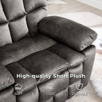 Power Lift Recliner Chair for Elderly with Vibration Massage and Lumbar Heating, Overstuffed Electric Lift Chair with 2 Side Pockets and Cup Holders, USB & Type-C for Living Room, Textile Black