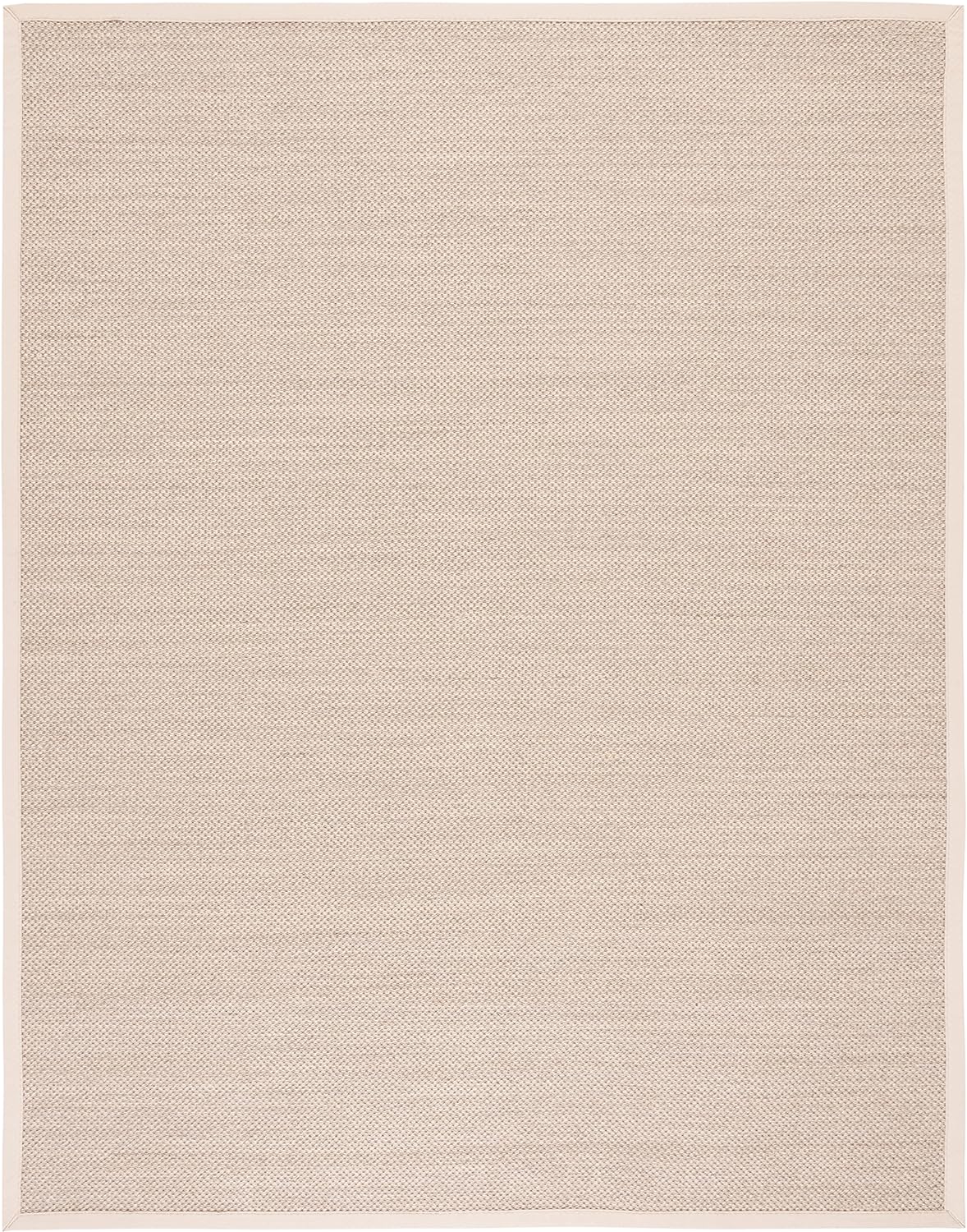 SAFAVIEH Area Rug 10x14 - Natural Fiber Collection - Large - Marble & Beige, Sisal, Woven Design with Border (NF143C)