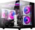 Prebuilt Gaming Desktop Computer | 16G DDR4 RAM | 512G SSD | AMD Ryzen5 6Cores 3.6G Up to 4.1G | RX 560 4G Graphics Card | Wi-Fi 6 | Gamer PC Black