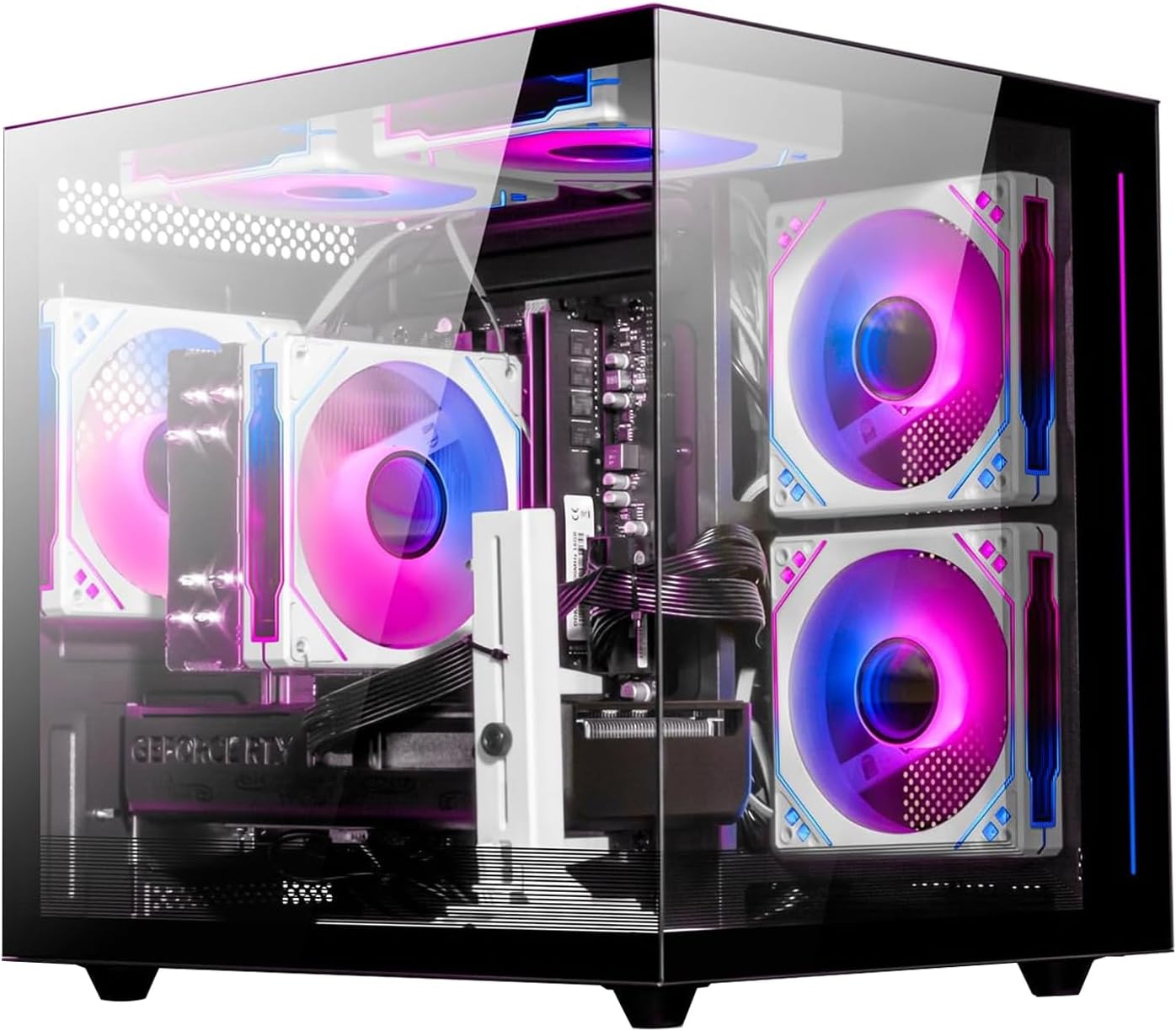 Prebuilt Gaming Desktop Computer | 16G DDR4 RAM | 512G SSD | AMD Ryzen5 6Cores 3.6G Up to 4.1G | RX 560 4G Graphics Card | Wi-Fi 6 | Gamer PC Black