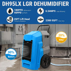 MOUNTO Water Damage Restoration Combo Package Deals (6xAir Mover, 1X Air Scrubber, 1X LGR Dehumidifiers)