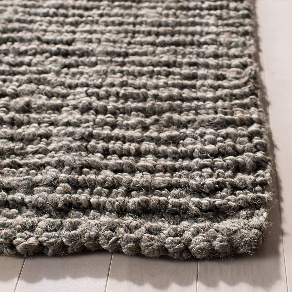 SAFAVIEH Area Rug 8x10 - Natural Fiber Collection - Large - Light Grey, Handmade Chunky Textured Jute, Thick (NF447G)