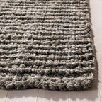 SAFAVIEH Area Rug 8x10 - Natural Fiber Collection - Large - Light Grey, Handmade Chunky Textured Jute, Thick (NF447G)