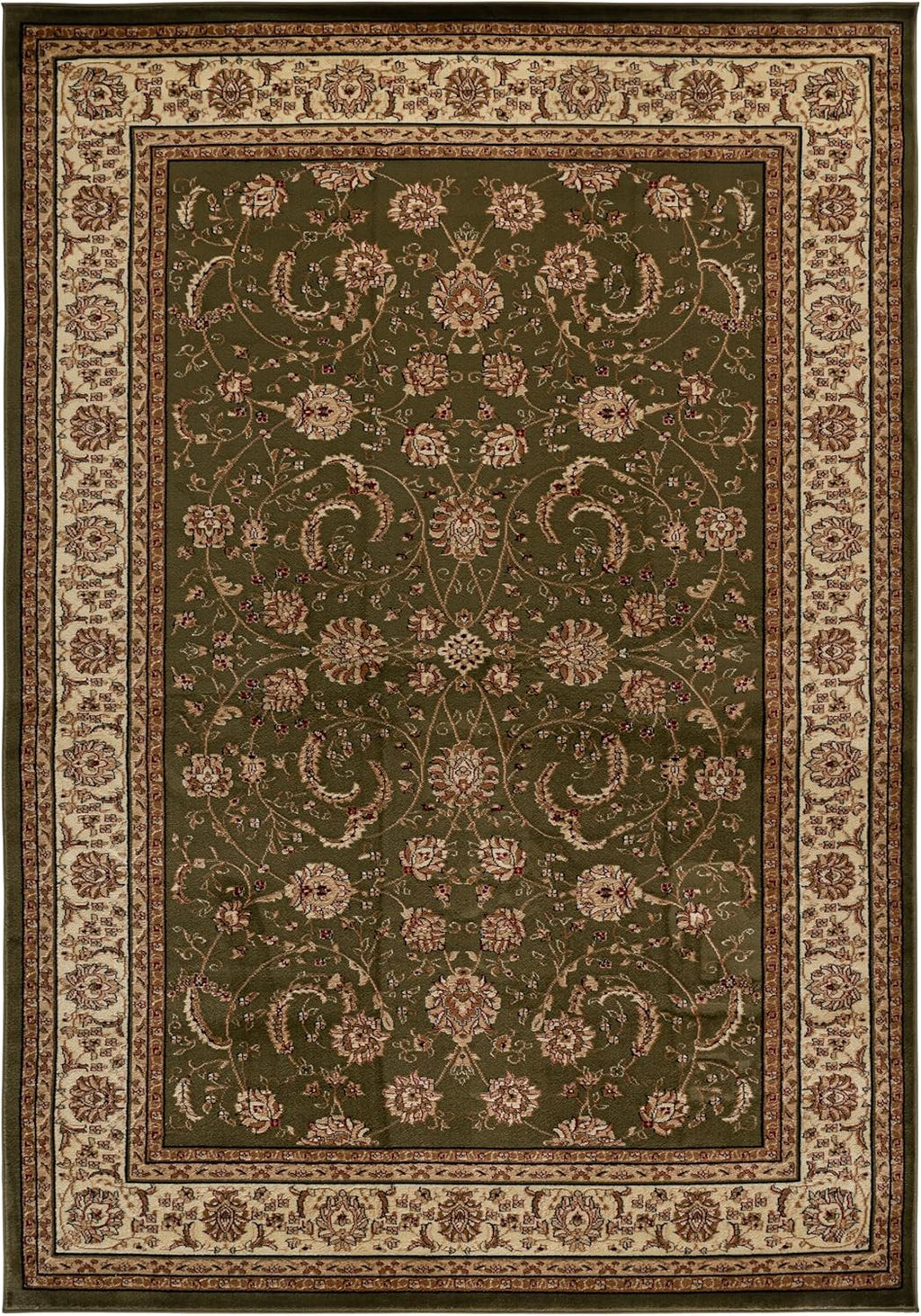 SAFAVIEH Lyndhurst Collection Area Rug - 9' x 12', Sage & Ivory, Traditional Oriental Design, Non-Shedding & Easy Care, Ideal for High Traffic Areas in Living Room, Bedroom (LNH219B)
