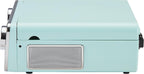 Crosley CR6047A-AB Powel 7-in-1 Bluetooth in/Out Vinyl Record Player with AM/FM Radio  CD Player  and Aux-in  Aqua Blue