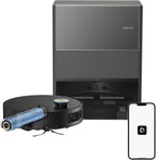 DREAME Aqua10 Ultra Roller Robot Vacuum and Mop & 30,000Pa Suction, Self-Cleaning Dock & Extending Roller Mop, Heat-Washes & Dries, Carpet Protection, AI Camera & LiDAR Avoidance Tech, Voice Control