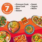 Instant Pot Duo 7-in-1 Electric Pressure Cooker, Slow Cooker, Rice Cooker, Steamer, Sauté, Yogurt Maker, Warmer & Sterilizer, Includes App with Over 800 Recipes, Stainless Steel, 8 Quart