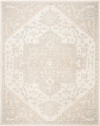 SAFAVIEH Area Rug 8x10 - Micro-Loop Collection - Large - Ivory & Beige, Handmade Wool, Shabby Chic Design, Ideal for Living Room, Bedroom, Office, Dining Space (MLP503B)