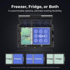 BougeRV 12 Volt Portable Refrigerator, 55 Quart Rocky V2.0 Dual Zone Car Fridge Freezer with APP Control, Compressor Cooler 12/24V DC, 110~240V AC for Overlanding, Camping, Travel, RV, Truck