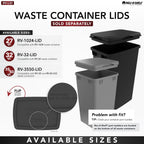 Rev-A-Shelf 27 Qt Double Pullout Under Cabinet Kitchen Trash Cans w/Soft-Close Slides for 15” Base Cabinets, Black, 53WC-1527SCDM-218 - Container Bins for Waste Management