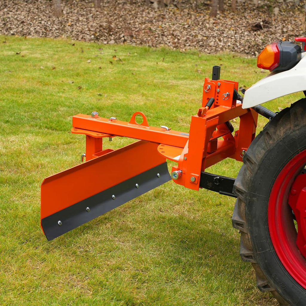 60" 6-Way Adjustable Tractor Rear Blade 3-Point Hitch Attachment - 25.6" Offset & ±45° Angle  Cat.1  20-45HP  RB60S