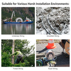500 Feet (150 Meters) 4 Core Industrial TPU LC to LC Outdoor Armored Fiber Optic Cable  4 Strands OS2 Single Mode Fiber Patch Cable with LC Connectors  9/125um  OD-5mm  Direct Burial LC-LC