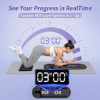 Pilates Board Reformer 15-in-1: Split & Foldable Design, Portable Home Gym with Digital Display, Resistance Bands, Balance Board for Women's Full Body & Core Training