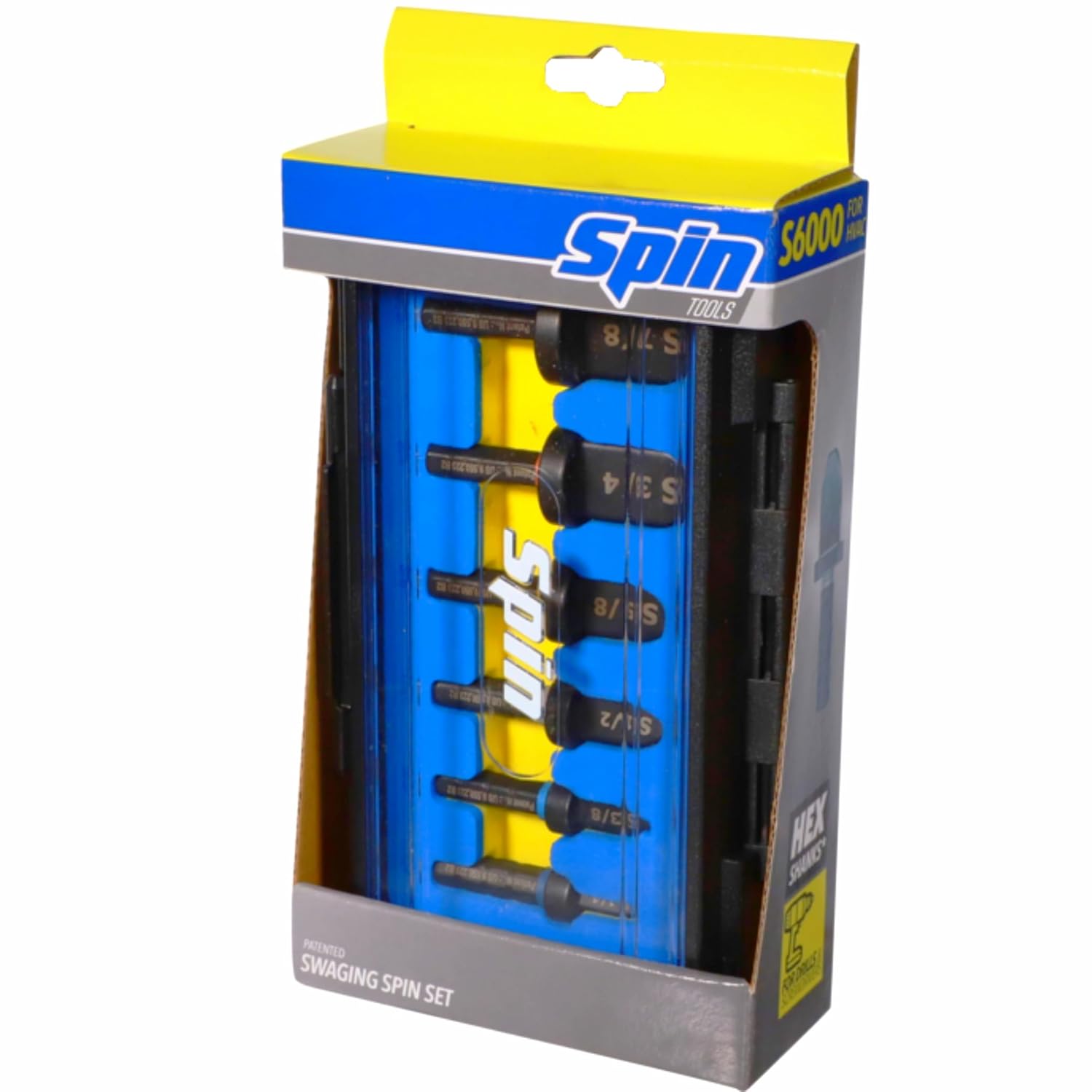 SPIN S6000 6-Piece Drill Bit Swaging Tool Set 1/4, 3/8, 1/2, 5/8, 3/4, 7/8-Inch