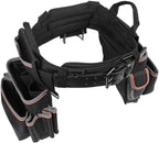 Klein Tools 55428 Tradesman Pro Electrician's Padded Tool Belt and Tool Pouch Combo for Long-wear Comfort and Durability Size Large