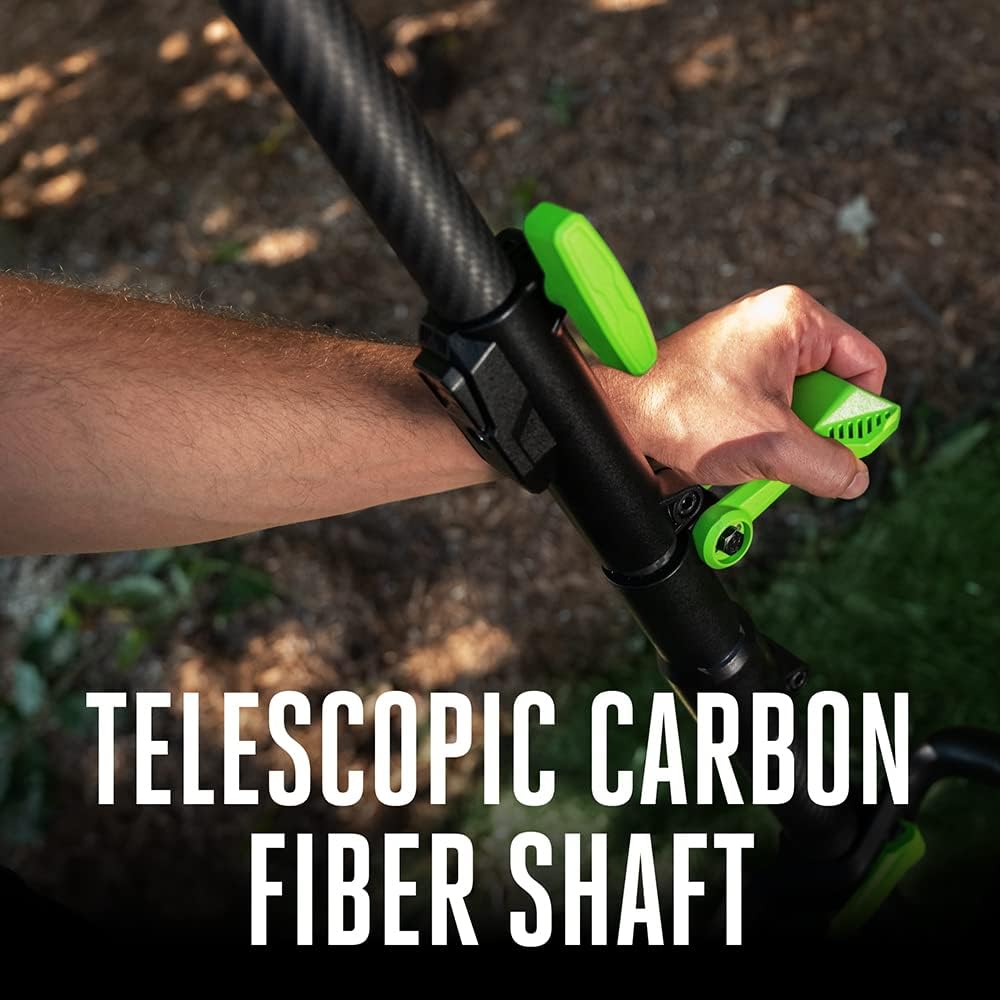 EGO Power+ Pole Saw  Cordless Electric Pole Saw for Tree Trimming with Telescopic LED Cut Line Indicator  Includes 56V 2.5Ah Battery and Charger - PS1001