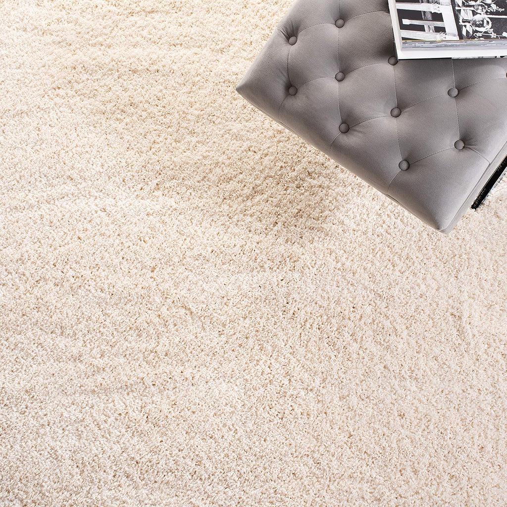 SAFAVIEH California Shag Collection Area Rug - 8' x 10', Ivory, Non-Shedding & Easy to Clean, Ultra Plush Thick Pile, Ideal for Living Room, Bedroom, Dining Space (SG151-1212)