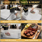 Sous Vide Cooker 1400W Commercial Immersion Circulator, Stainless Steel Precision Cooker with Large Touchscreen, Fast Heating, Precise Temperature Control & Timer, Powerful Pump, IPX7 Waterproof