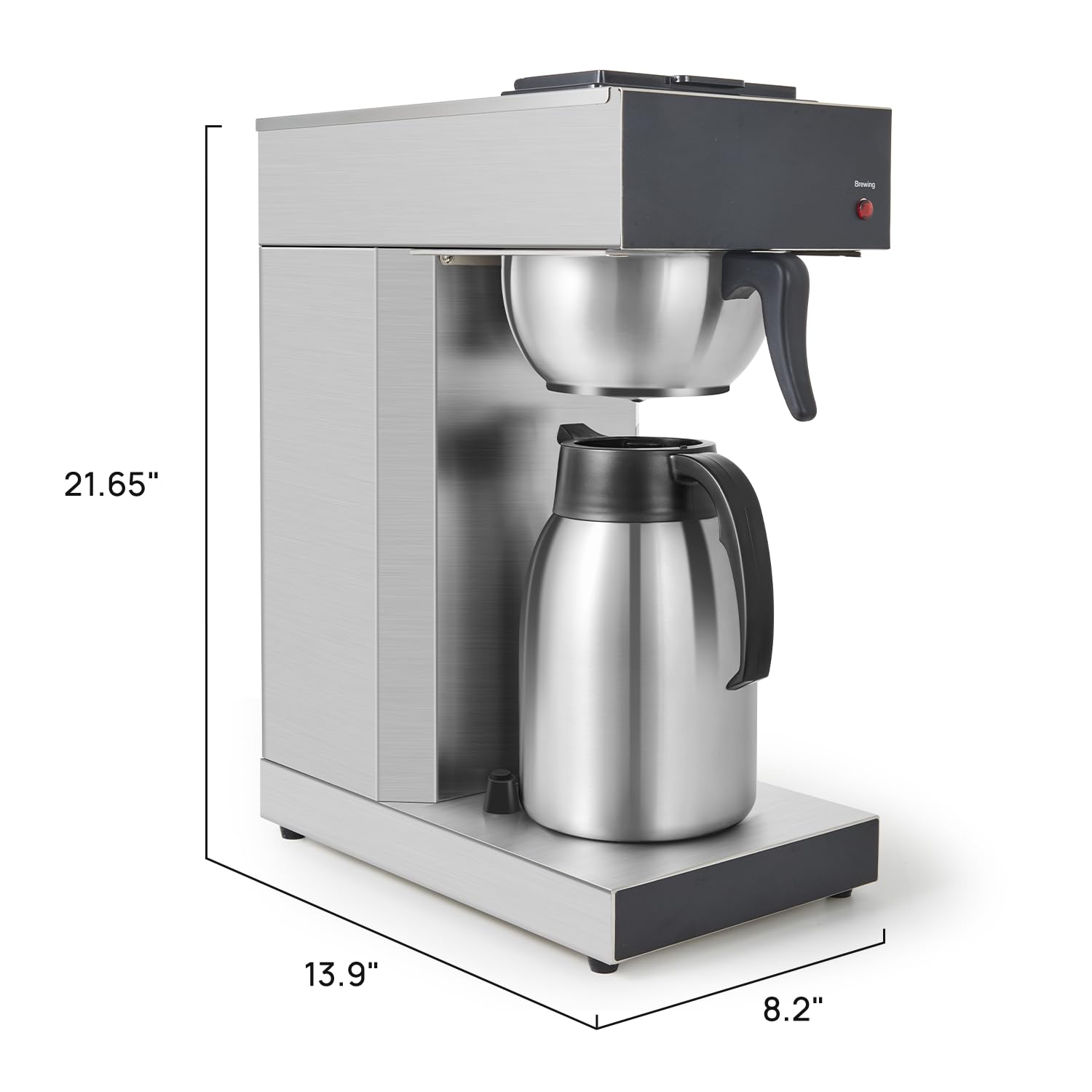 SYBO Commercial Coffee Makers 12 Cup, Drip Coffee Maker Brewer with 74Oz thermal carafe, Stainless Steel Cafetera SF-CB-1AA