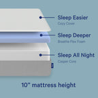 Casper Sleep Element Queen Mattress - Medium Feel - Motion Isolation - Breathable, Cooling Memory Foam - 100-Night Trial - CertiPUR-US