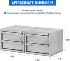 AA Products 2 Drawer Cabinet Set with Password Lock Designed for 16" D AA Van Shelving, Set of 2 Steel Storage Cabinet for Van, Utility Garage, 15.75’’W x 12.5’’H x 15.6”D