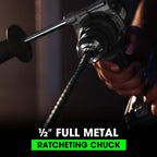 FLEX 24V Brushless Cordless 1/2-Inch 1,400 In-Lbs Torque 2-Speed Hammer Drill Turbo Mode Tool Only, Battery and Charger Not Included - FX1271T-Z