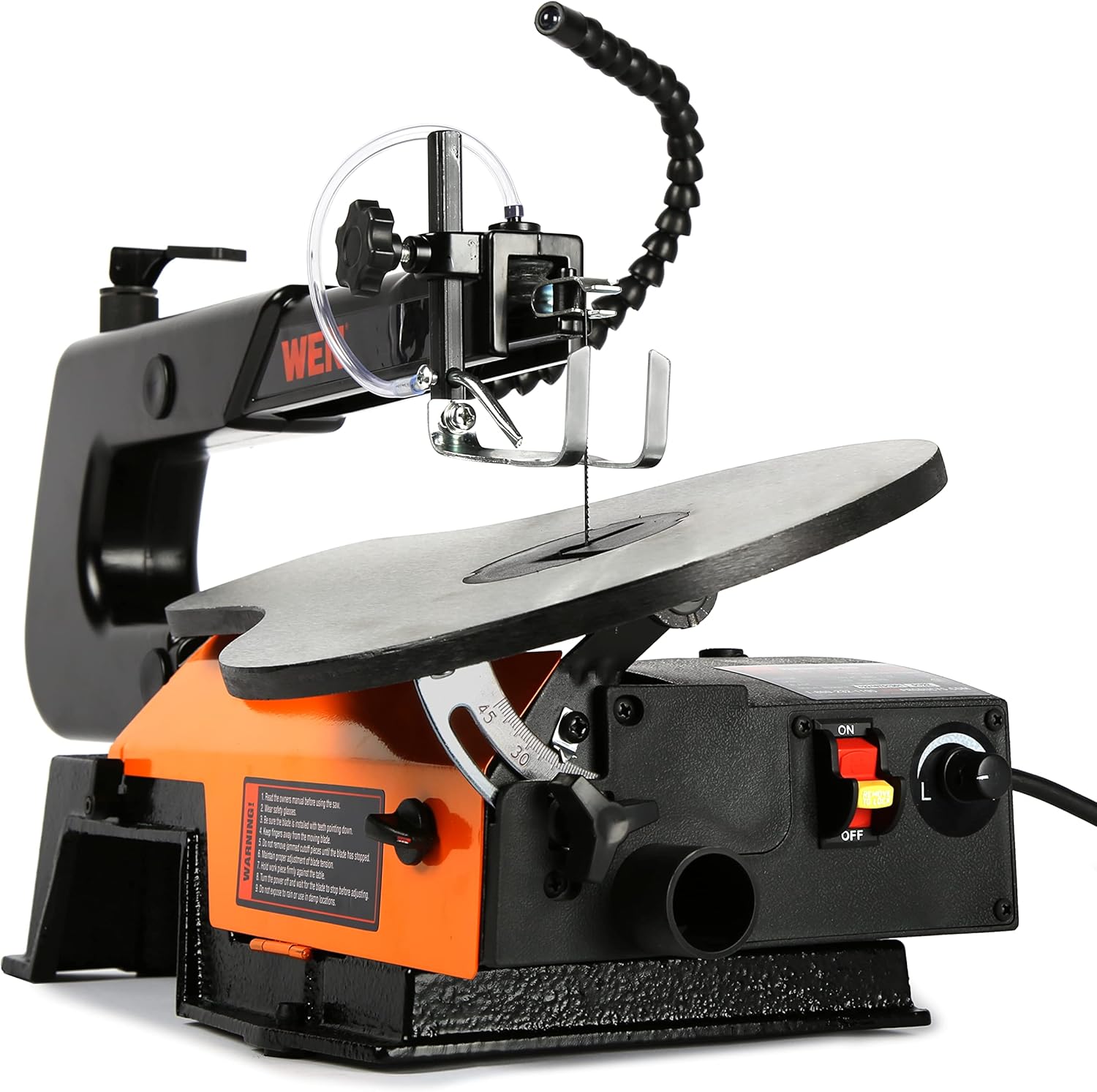 WEN Variable Speed Scroll Saw, 16-Inch with Work Light and Easy Access Blade Changes (3923)