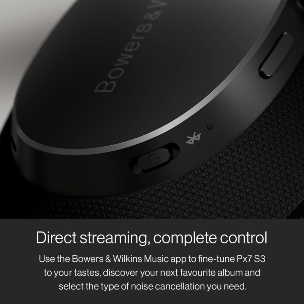 Bowers & Wilkins Px7 S3 Wireless Headphones Over Ear Noise Cancelling  Active Noise Cancelling & Transparency Mode  Hi-Res Sound  Bluetooth  30-Hr Playtime  Quick Charge  Canvas White