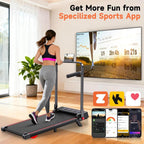 Walking Pad Treadmill for Home Small, 3-in-1 Walking Pad with Handle Bar, 9% Incline Under Desk Treadmill with 300lbs Capacity