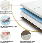 MUUEGM Tri Folding Mattress 6 Inch Queen Tri Fold Memory Foam Mattress Foldable Bed Mattress with Washable Cover Portable Mattress Topper for Yoga/Camping/RV/Guest Beds,CertiPUR-US Certified