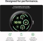 Google Pixel Watch 3 (45mm) 2024 Model - Android Smartwatch  Heart Rate Tracking  Fitbit Advanced Running  Fitness Insights  24-Hour Battery - Matte Black Aluminum Case - Obsidian Band - Wi-Fi