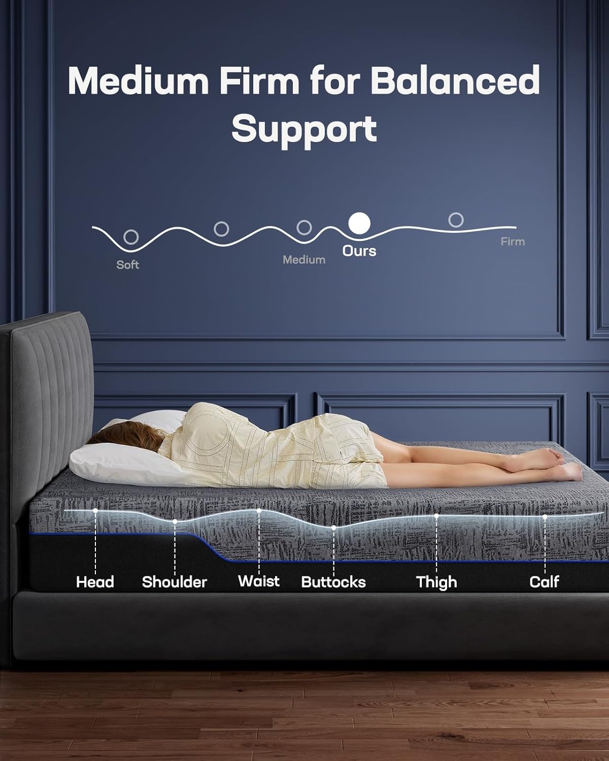Marsail NS1 Massage Adjustable Base with Mattress Set, Twin XL Adjustable Bed Frame + 14-inch Cooling Gel Memory Foam Mattress, Dual Motor Bed Frame with Wireless Remote, CertiPUR-US Certified