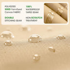 SIHAIAN 10 x 20 Ft Carport Replacement Canopy Cover with Sidewall(No Frame) Easy to Set up Carport Canopy, 500D Heavy-Duty Garage Top Tent Tarp Waterproof and UV Protected (Only Canopy Cover) Beige