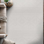 Beverly Rug Micro Loop Large Area Rug White 9x12 Modern Luxury Boho Geometric Durable Indoor Area Rugs for Living Dining Room Office Stain Resistant Non Shedding Casual Indoor Carpet White 9 x 12