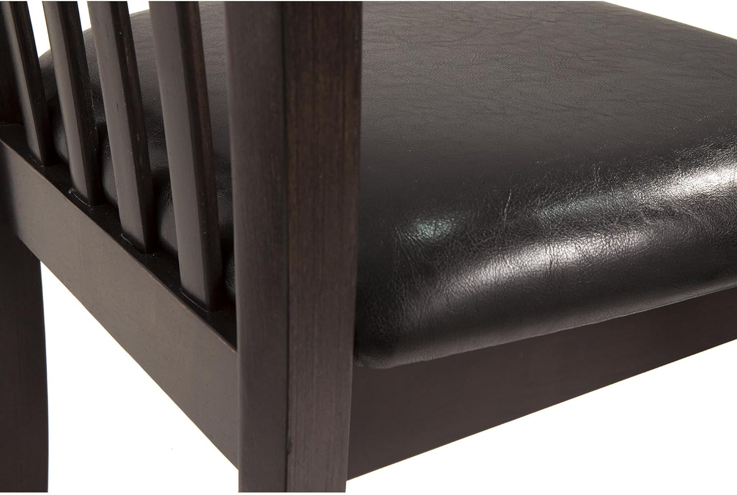 Signature Design by Ashley Hammis Rake Back Dining Room Chair, Set of 2, Dark Brown