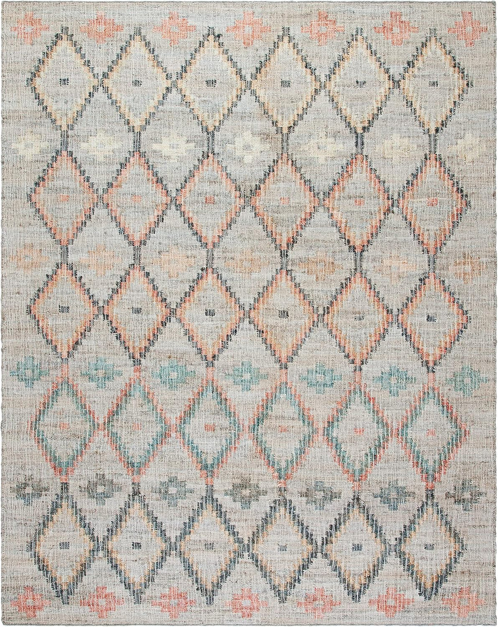 SAFAVIEH Kilim Collection Area Rug - 9' x 12', Beige & Gold, Handmade Moroccan Boho Jute & Cotton, Ideal for High Traffic Areas in Living Room, Bedroom (KLM753G)