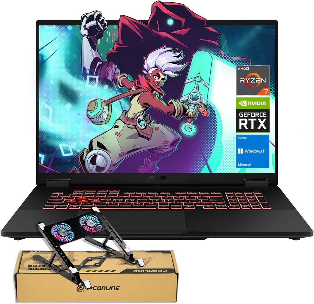 ASUS TUF A18 5070 Gaming Laptop  18" WQXGA 240Hz Display  AMD Ryzen 7 260 (Beats Intel i7-14700)  NVIDIA RTX 5070  32GB RAM  1TB SSD  RGB Backlit KB  Bundle with PCO Laptop Cooler