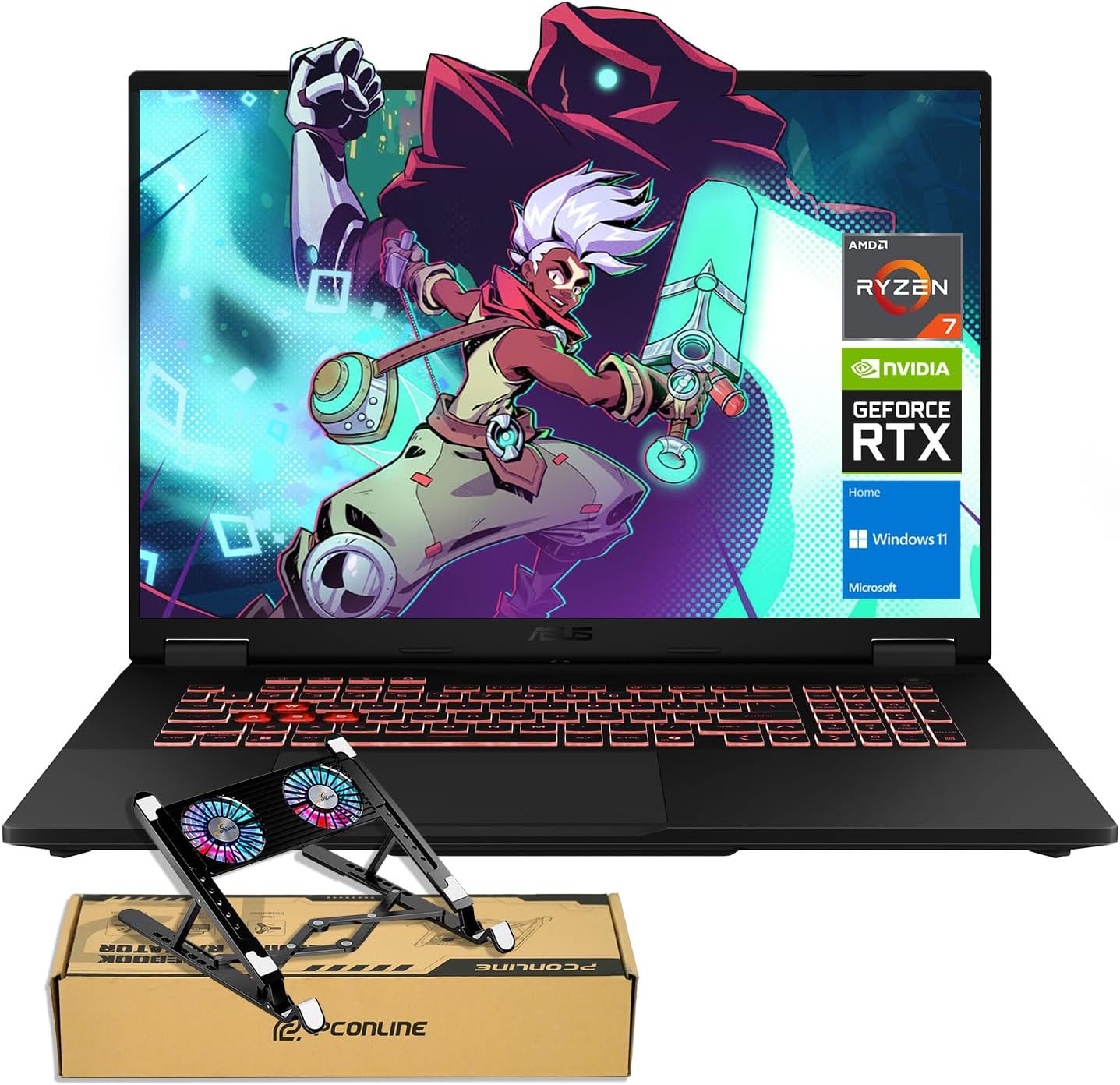 ASUS TUF A18 5070 Gaming Laptop  18" WQXGA 240Hz Display  AMD Ryzen 7 260 (Beats Intel i7-14700)  NVIDIA RTX 5070  32GB RAM  1TB SSD  RGB Backlit KB  Bundle with PCO Laptop Cooler