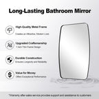 ANDY STAR Black Oblong Mirror, 36x48 Inch Black Oval Mirror for Bathroom with Stainless Steel Metal Frame, Wall Mouned for Bathroom, Living Room, Entryway