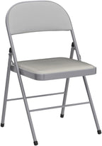Karl home 6 Pack Grey Folding Chairs with Padded Seats for Outdoor & Indoor, Portable Stackable Commercial Seat with Steel Frame for Events Office Wedding Party, 330lbs Capacity