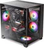Prebuilt Gaming PC Desktop Computer Intel Core i5 Desktop Operating at A Frequency of 3.2-3.6 GHz RX550 Graphics Card with 4GB GDDR5 Video Memory 16GB RAM  512GB NVME SSD WiFi5 RGB Fan x4 Windows 11
