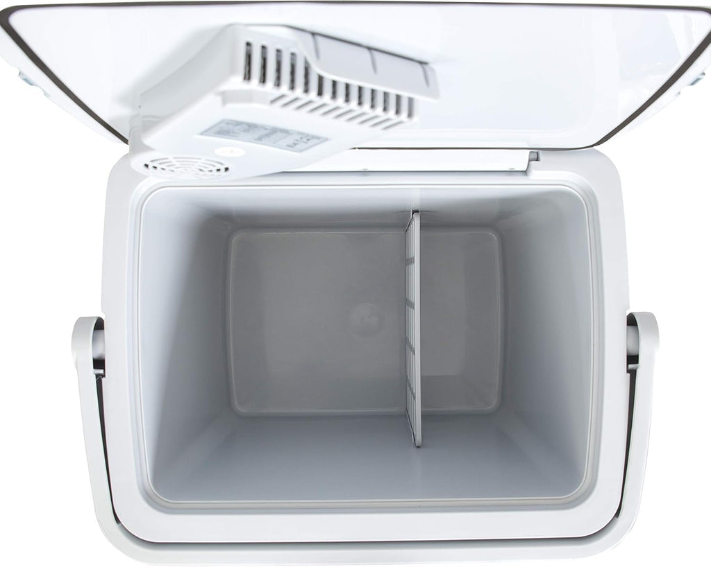 K-Box Electric Cooler and Warmer 34 Qt – Portable Dual-Power 12V Car & 110V Home Unit – Keeps Food & Drinks Hot or Cold – Compact Travel Fridge for Road Trips, Camping, Beach & Tailgating