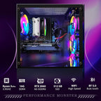 STGAubron Gaming PC Desktop Computer  AMD Ryzen 5 2600 up to 3.9G  GeForce RTX 2060 6G  16G DDR4  512G SSD  600M WiFi  BT 5.0  RGB Fan x4  Windows 11 Home